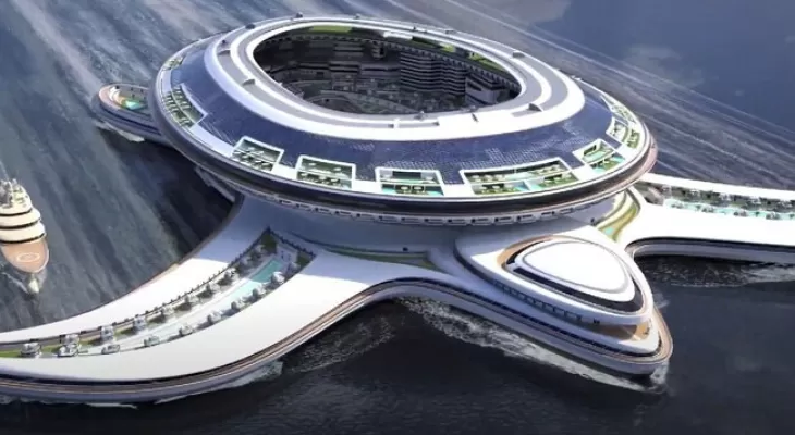 ساخت یک شهر شناور به شکل لاک‌پشت