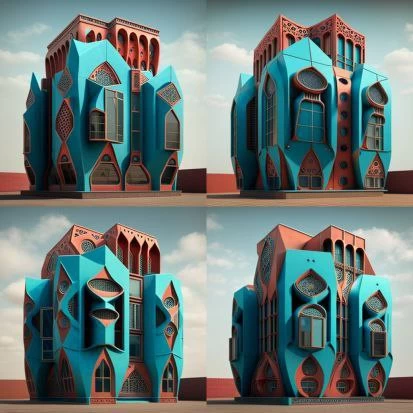 تلفیق طراحی مدرن با معماری سنتی ایرانی توسط هوش مصنوعی