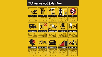 اینفوگرافیک/ توصیه‌های ایمنی در هنگام زلزله